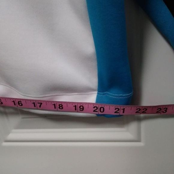 DKNY Black and White Women's Front Kangaroo Pocket Colorblock Sweatshirt Size L - Picture 6 of 10